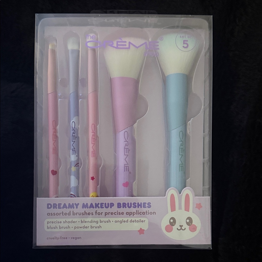 The Crème Shop Dreamy Makeup Brushes Set Vegan Cute Pastel New